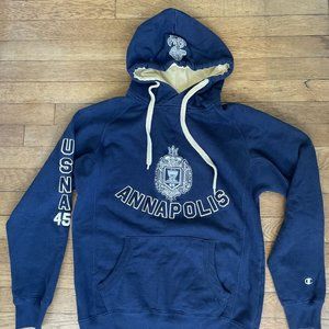 USNA Annapolis Hoodie Adult Size S Blue Sweatshirt United States Naval Academy